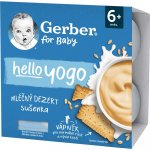 Gerber hello yogo mléčný dezert sušenka 4 x 100 g – Zboží Dáma