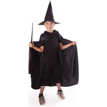RAPPA plášť černý s kloboukem čarodějnice/Halloween