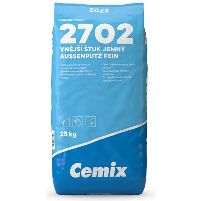 Cemix 2702 Štuk vnější jemný 25 kg – Sleviste.cz