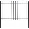 Branka Zahradní plot s hroty ocelový 1,7 x 1,2 m černý - Default Title