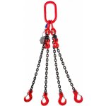 SVX Řetězový závěs oko-4 háky tř 80 se zkracovačem (6 m, 4250/3000 kg, 8 mm) 6m, 4250/3000 kg, 8 mm čierna – Sleviste.cz
