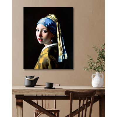 ZUTY Obrazy na stěnu - Jan Vermeer - Dívka s perlou Rozměr: 40x50 cm, Rámování: vypnuté plátno na rám – Zboží Mobilmania