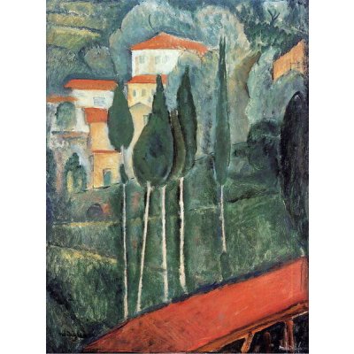 Modigliani, Amedeo - Obrazová reprodukce Landscape, (30 x 40 cm)