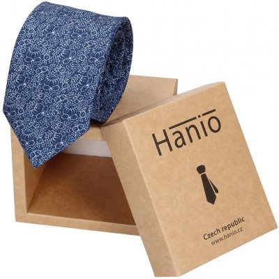 Pánská hedvábná kravata Hanio Tibor modrá