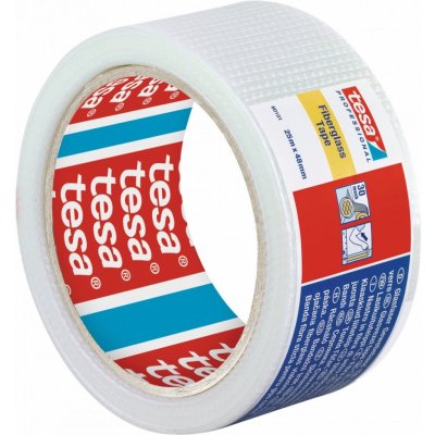 Tesa Samolepicí sklolaminátová páska na sádrokarton na praskliny do hloubky 3 mm fibreglass tape 25 m × 48 mm bílá 60101 – Zbozi.Blesk.cz