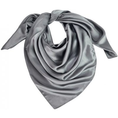 jednovabrevný šedý hedvábný šátek – Zboží Dáma