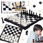 Teddies Šachy + dáma plast společenská hra v krabici 29x14,5x4cm – Zboží Dáma