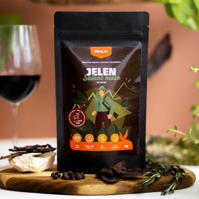 Mlsej.to Sušené maso jelen na divoko 50 g – Sleviste.cz
