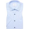 Pánská Košile Eterna Comfort Fit košile "Struktur" s krátkým rukávem modrá