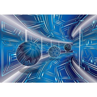 Postershop Fototapeta vliesová3D Sci-fi tunel modrý, rozměry 184x254 cm – Hledejceny.cz