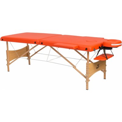 Lipt DS-01 Dřevěný masážní stůl oranžový 195x70 cm, 12,6 kg – Sleviste.cz