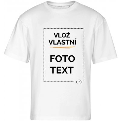 Oversized tričko s potiskem bílá – Hledejceny.cz