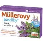 Dr. Müller Müllerovy pastilky šalvěj, vitamin C bez cukru zdravotnický prostředek při chřipce a nachlazení 36 ks – Zboží Mobilmania