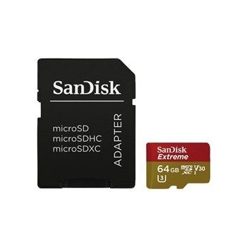 SanDisk microSDXC Extreme 64 GB UHS-I U3 SDSQXVF-064G-GN6MA