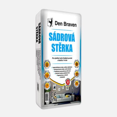 Den Braven Sádrová stěrka šedá šedá 25 kg – Zboží Mobilmania