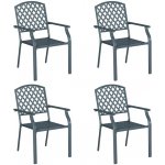 Omaxi 775322 Židle 4 ks Antracit 56 x 65 x 89 cm Ocel – Hledejceny.cz