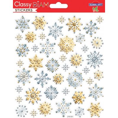 Global Gift samolepky GG vánoční MC 112016 Snowflakes 593857 – Hledejceny.cz