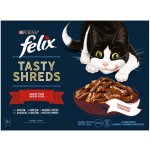 Felix Tasty Shreds s hovězím kuřetem kachnou krůtou ve šťávě 12 x 80 g – Zboží Mobilmania