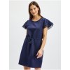 Dámské šaty Orsay dámské mikinové šaty s krajkou tmavě modré