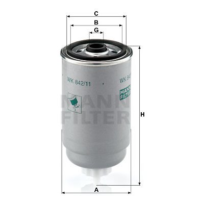 MANN-FILTER Palivový filtr WK 842/11