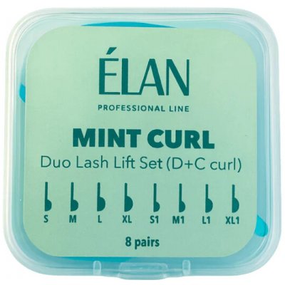 ÉLAN Duo Lash Lift Set Mint / Blush Curl – natáčky na lash lifting 8 párů Barva: Mint Curl (lesklé, zelené) – Hledejceny.cz