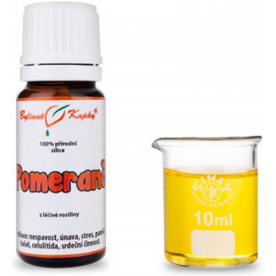 Bylinné kapky Pomeranč 100 % přírodní silice esenciální éterický olej 10 ml – Hledejceny.cz