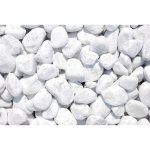 Mramorové okrasné oblázky carrarská bílá 40-60 mm 25 kg PE pytel – Hledejceny.cz