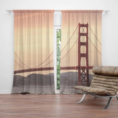 Sablio Závěs Golden Gate 2: 2ks 140x250cm – Hledejceny.cz