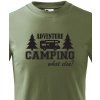 Dětské tričko s potiskem Bezvatriko.cz dětské tričko s karavanem Adventure Camping Military 69