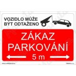 Zákaz parkování, samolepka 420 x 297 x 0,1 mm A3 – Zboží Dáma