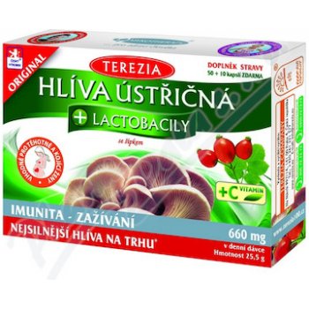 Terezia Company Hlíva ústřičná + laktobacily + vitamin C 60 kapslí