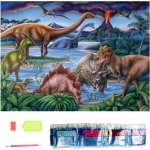 Norimpex Diamantové malování Dinosauři 30 x 40 cm – Sleviste.cz