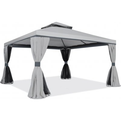 Garden Point GAP280 Valencia 4x4x3 m šedá s moskytiérou a závěsy – Sleviste.cz