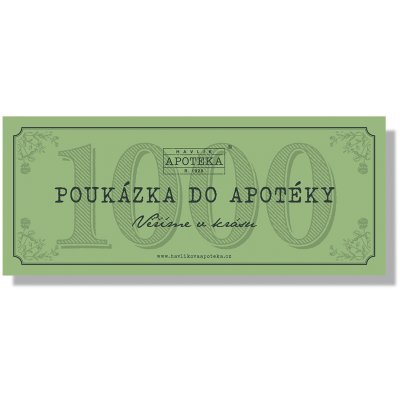 Havlíkova poukázka 1000 Kč (platná pro české prodejny a eshop) – Zbozi.Blesk.cz