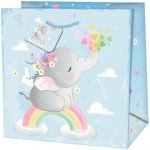 Taška dárková čtvercová s motivem slona 15x6x14,6 cm – Zboží Živě