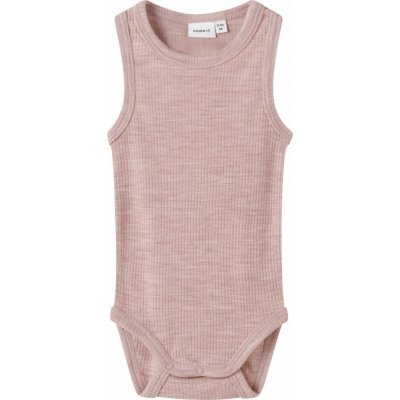 Dětské body s merinem Name It tílko Wax shadow grey – Zboží Dáma