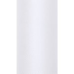 PartyDeco.pl Tyl BÍLÝ, šířka 15 cm, návin 9 m – Zboží Dáma