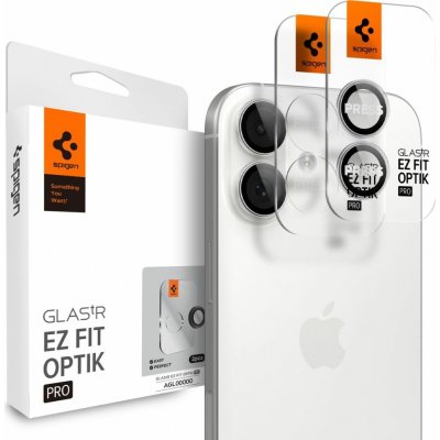 Spigen Glass tR EZ Fit Optik Pro 2 Pack Silver iPhone 17 AGL10126 – Zboží Živě