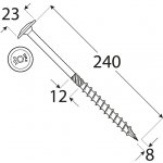 CS 08240 tesařský vrut s talířovou hlavou 8x240 – Hledejceny.cz