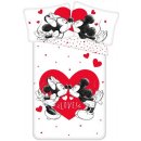 Jerry Fabrics Povlečení Mickey a Minnie Love and heart Bavlna 140x200 70x90
