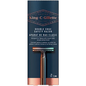 Gillette King Double Edge + 4 ks hlavic