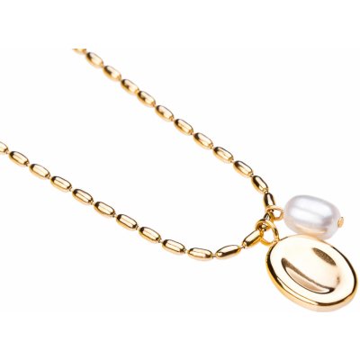 Franco Bene Náhrdelník s 2 přívěsky pozlacený 1385 – Zboží Dáma