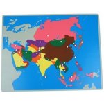 Montessori puzzle mapa Asie bez rámečku – Hledejceny.cz