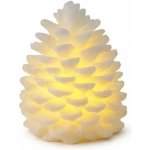 DecoLED LED svíčka vosková šiška 10 x 13 cm bílá – Hledejceny.cz