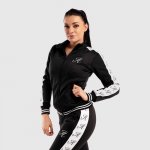 Iron Aesthetics dámská Fitness mikina se zipem Striped černá – Zboží Dáma