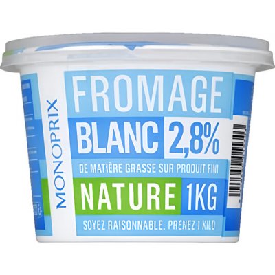 Monoprix Fromage Blanc Čerstvý francouzský jogurt s nízkým obsahem tuku 2,8% 1 kg – Zboží Mobilmania