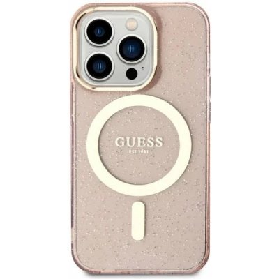 Pouzdro Guess iPhone 11 / Xr Glitter Gold MagSafe růžové – Zbozi.Blesk.cz