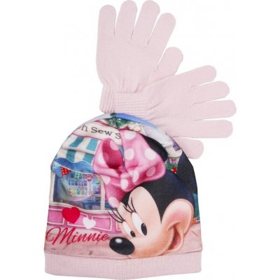 Disney Minnie Mouse dívčí set s celoplošným potiskem růžový