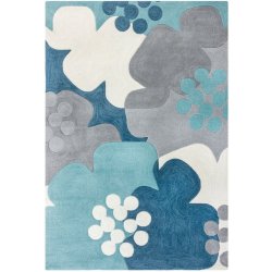 Flair Rugs Zest Retro Floral Blue modrá