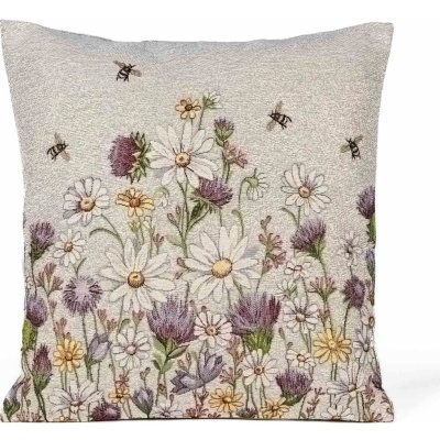 Dekoratex RETRO JETEL KOPRETINY A VČELKY fialovo-režná 45 x 45cm – Zboží Mobilmania